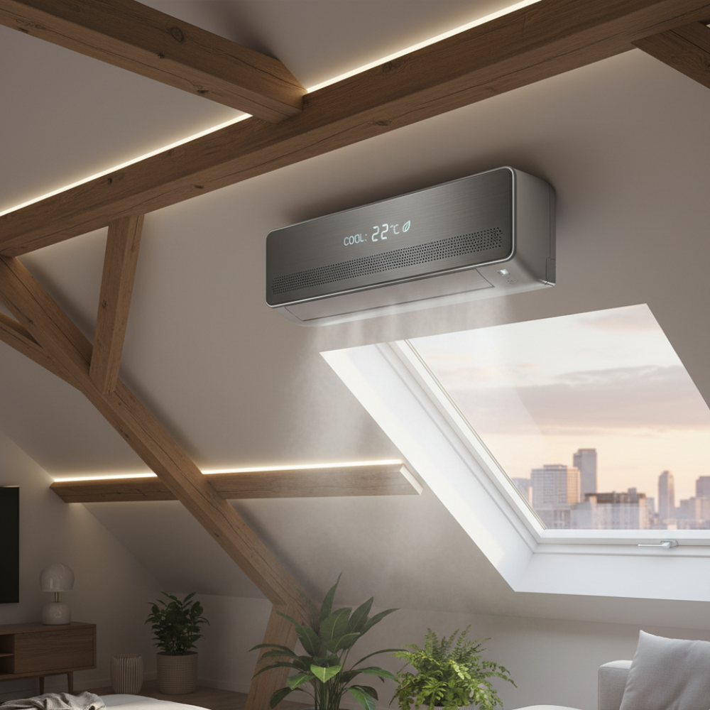 Klimaanlage im Dachgeschoss